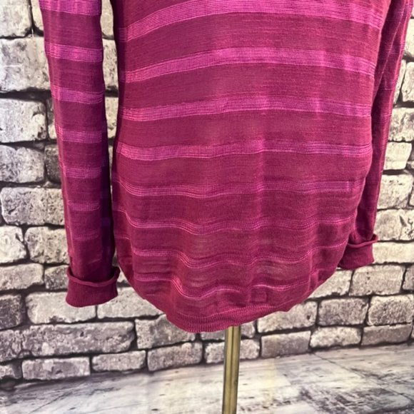 Banana Republic Pink On Pink Long Sleeve Blouse Size Medium - Picture 3 of 8